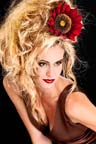 KAITLYN HEADSHOT FLOWER BIG HAIR